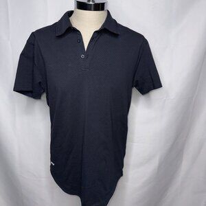Bylt Drop Cut Shirt Mens L Short Sleeve Polo Lux Performance Blue  Polk Dot NWT